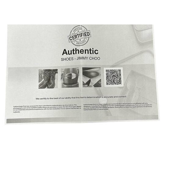 NEW Jimmy Choo Black Leather Biker Boots Gunmetal Crystal Embellished 37 / US 7 - Picture 6 of 10